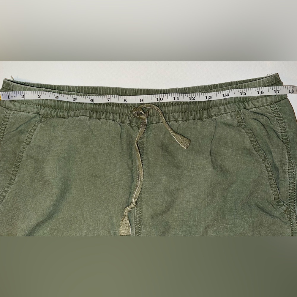 J.Crew Point Sur Seaside Drawstring Jogger Pants Olive Linen Lyocell Women’s 10 - Picture 6 of 9